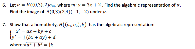 6 Let A H 0 3 2 0m Where M Y 3x 2 Find Chegg Com