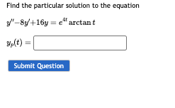 Solved Find The Particular Solution To The | Chegg.com