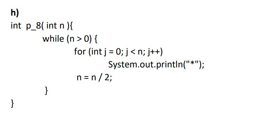 Solved What is the time complexity of the following | Chegg.com