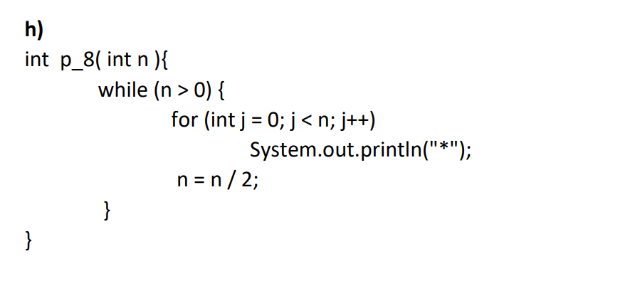 Solved What Is The Time Complexity Of The Following 