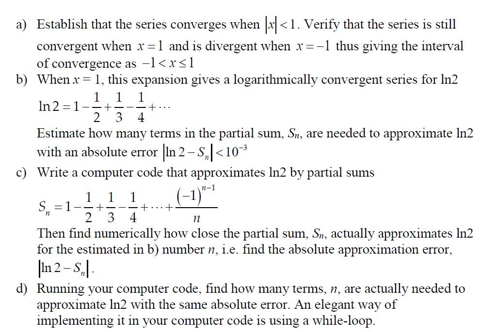 Solved Exercise 5. A Remarkable Theorem From Calculus Is 