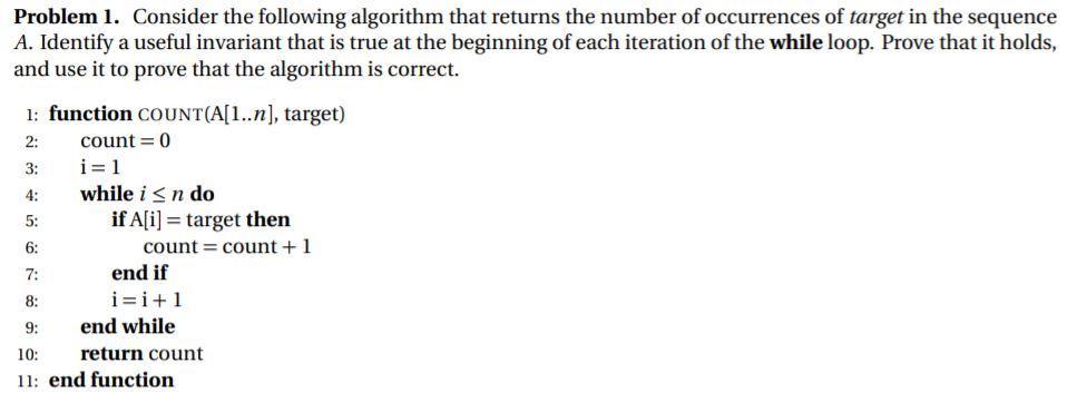 Solved Problem 1. Consider The Following Algorithm That | Chegg.com