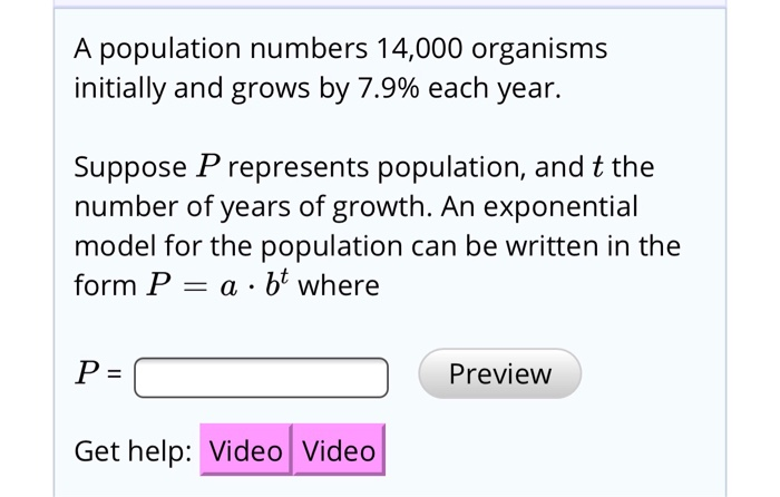 Solved An exponential function f()- a b" passes through the | Chegg.com