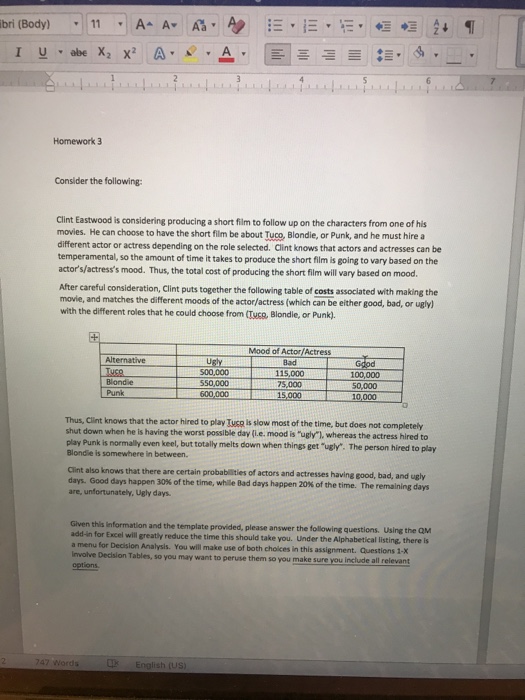 A, :-'ー に,恒恒釷 Homework3 Consider the following: Clint | Chegg.com