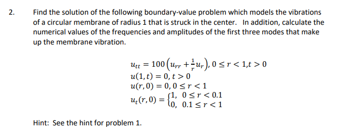 Solved 2. Find the solution of the following boundary-value | Chegg.com