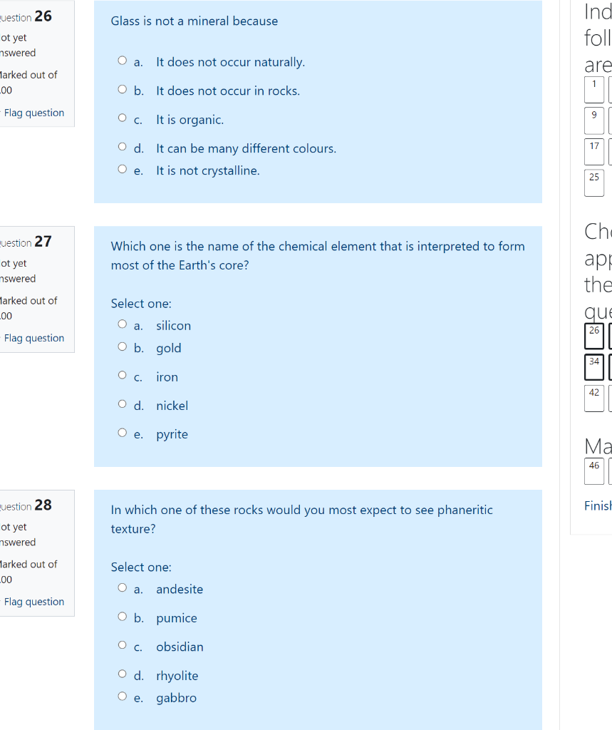Solved Glass is not a mineral because a. It does not occur