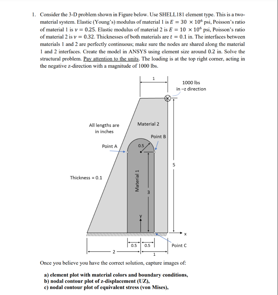 1. Consider the 3-D problem shown in Figure below. | Chegg.com