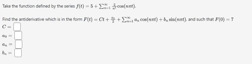 Solved Take the function defined by the series | Chegg.com