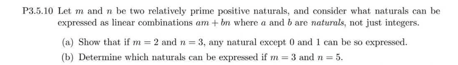 Solved P3.5.10 Let M And N Be Two Relatively Prime Positive | Chegg.com