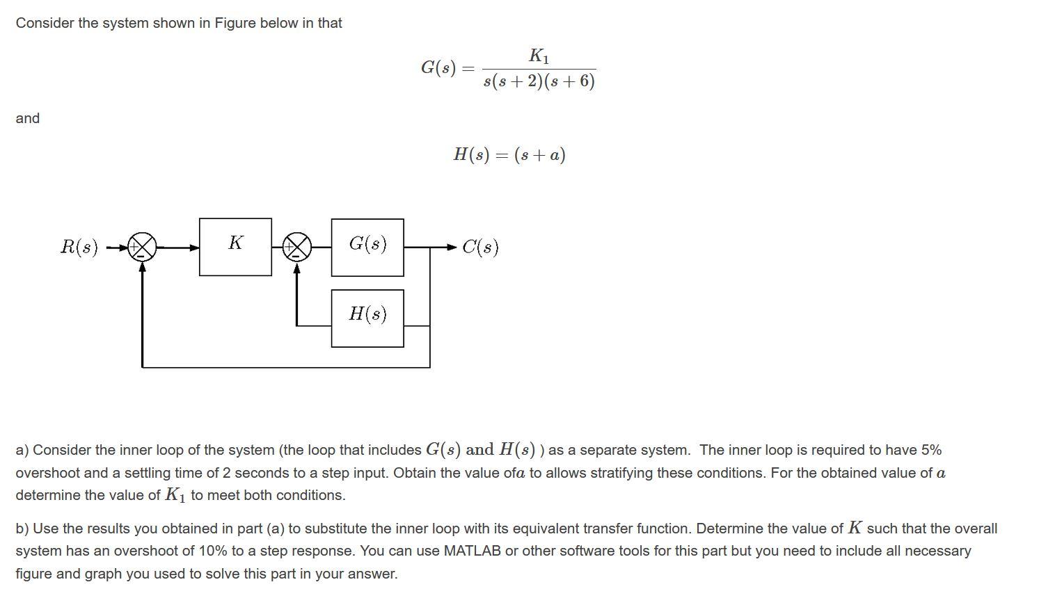 Solved Consider the system shown in Figure below in that K1 | Chegg.com
