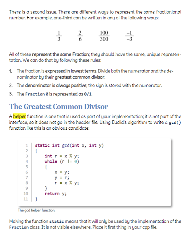 Solved A Fraction Class F ractions are similar to | Chegg.com