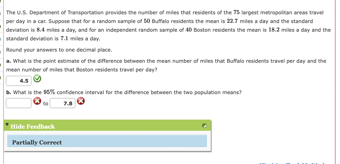 Solved The U.S. Department of Transportation provides the