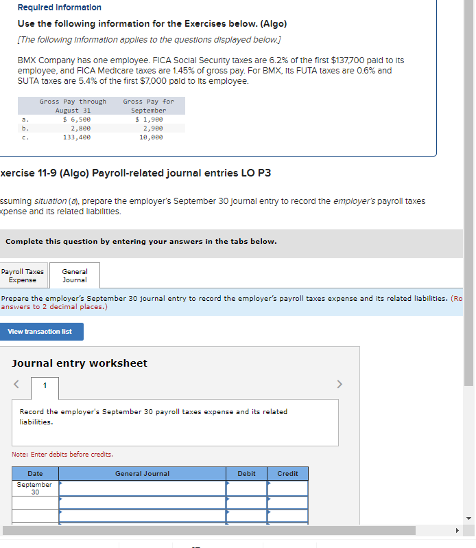 Solved Required Information Use the following information | Chegg.com
