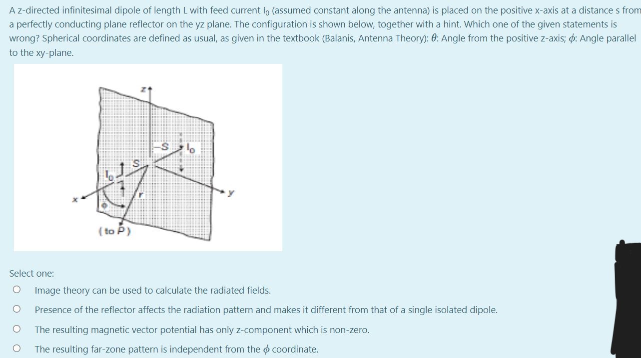 Solved A z-directed infinitesimal dipole of length L with | Chegg.com