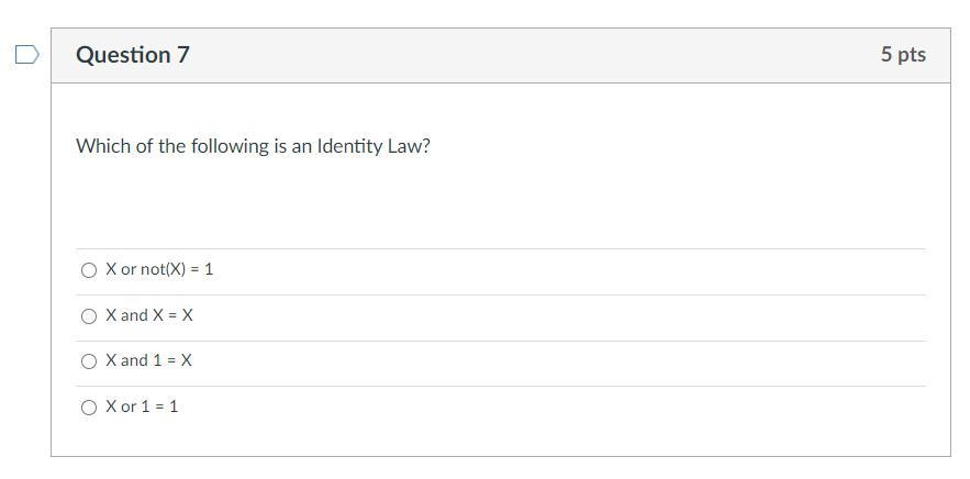 Solved Question 3 5 pts Which of the following expressions | Chegg.com