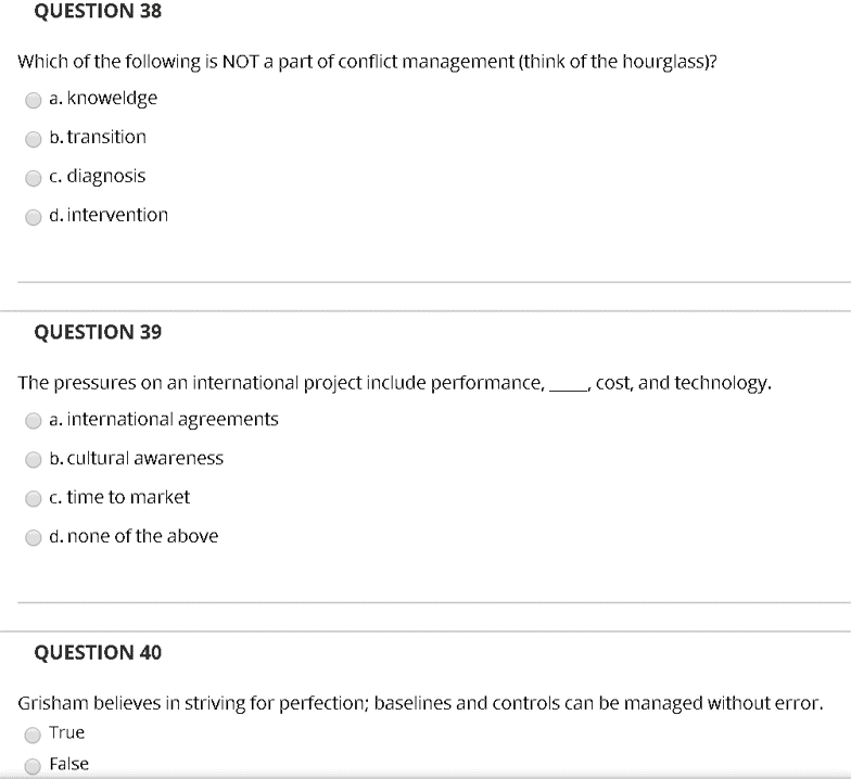 Solved Which of the following is NOT a part of conflict | Chegg.com