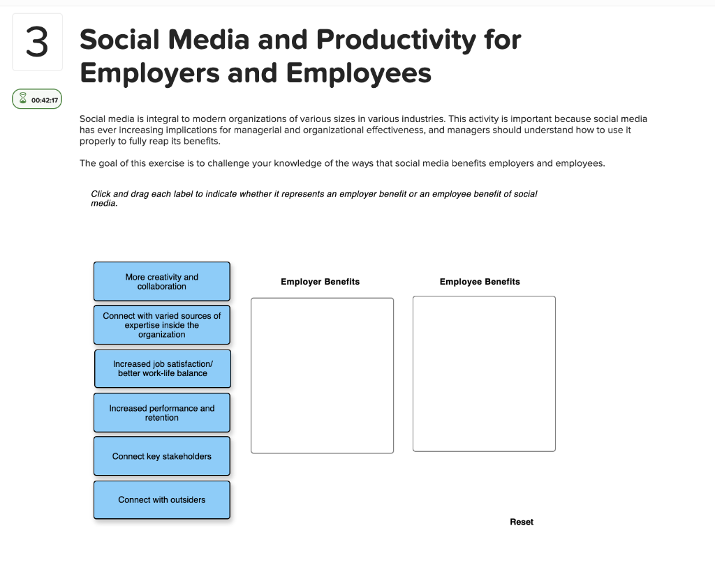 Solved 3 Social Media and Productivity for Employers and | Chegg.com