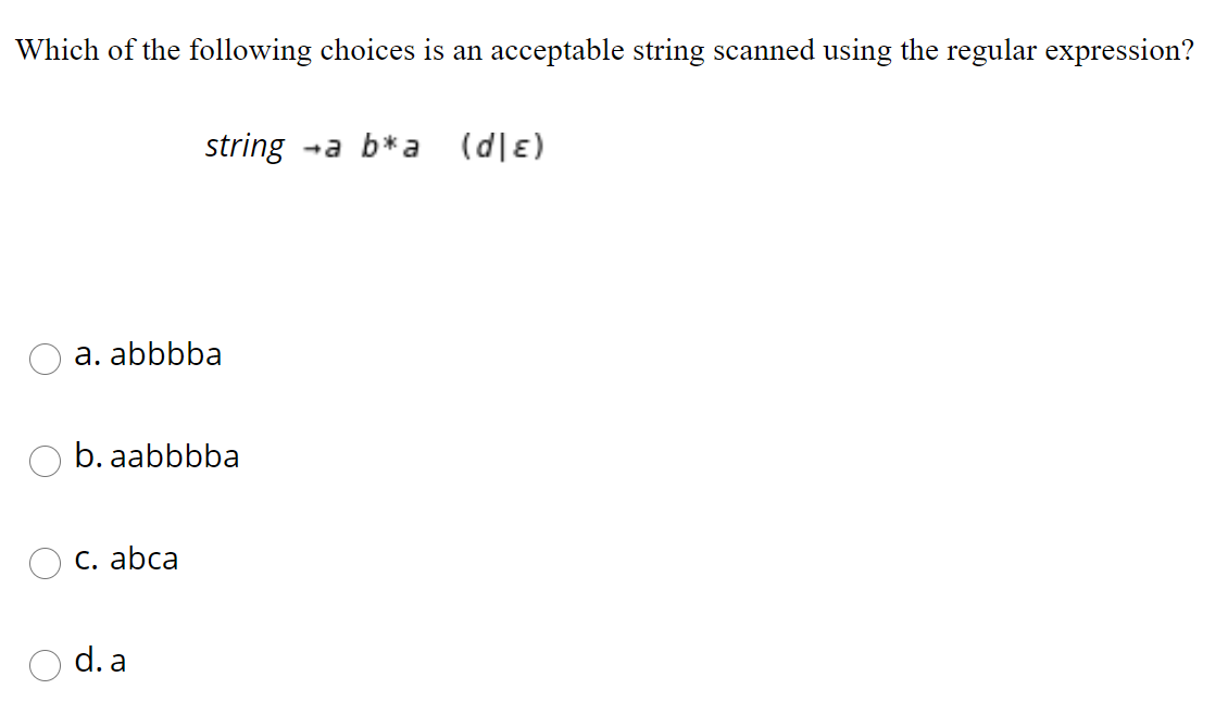 Solved Which of the following choices is an acceptable | Chegg.com