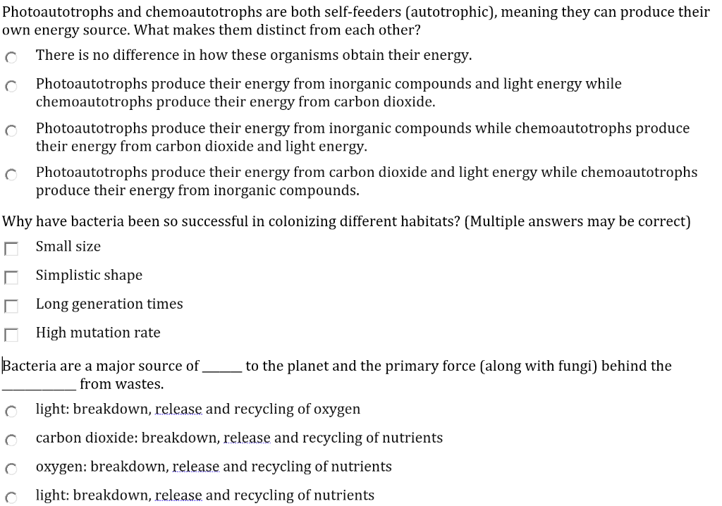 photoautotrophes