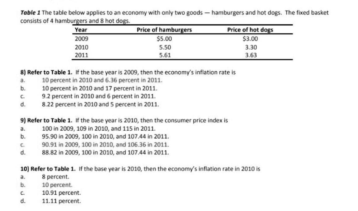 solved-table-1-the-table-below-applies-to-an-economy-with-chegg