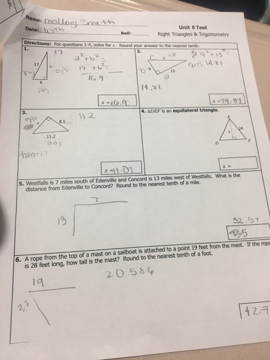 unit 12 trigonometry homework 1 answers