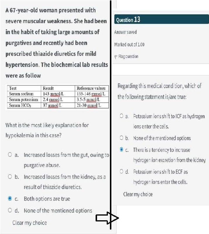 Solved Question 13 Answer saved A 67-year-old woman | Chegg.com