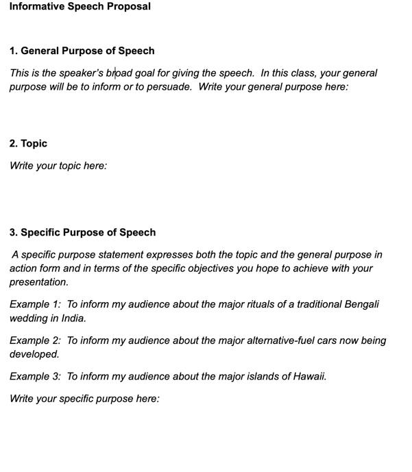 parts of speech proposal