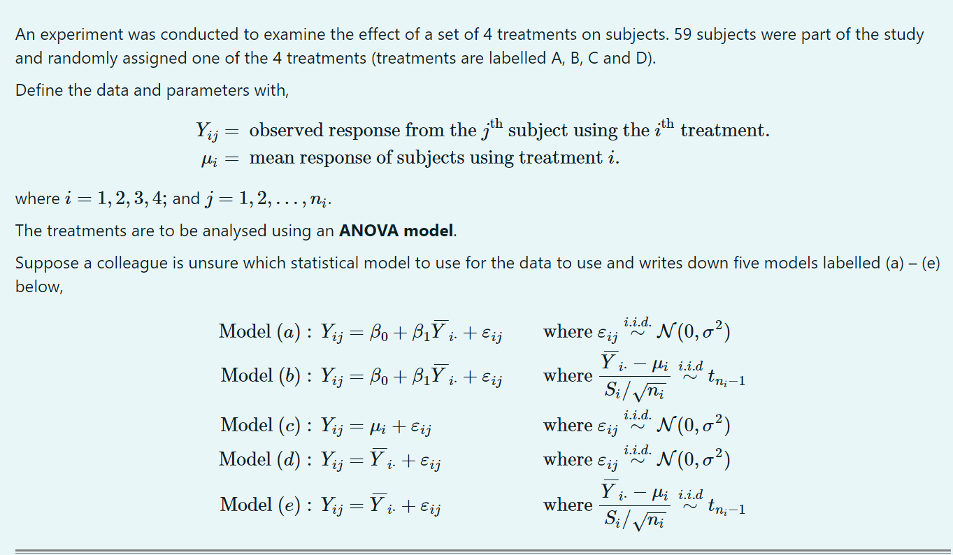 Solved An experiment was conducted to examine the effect of | Chegg.com