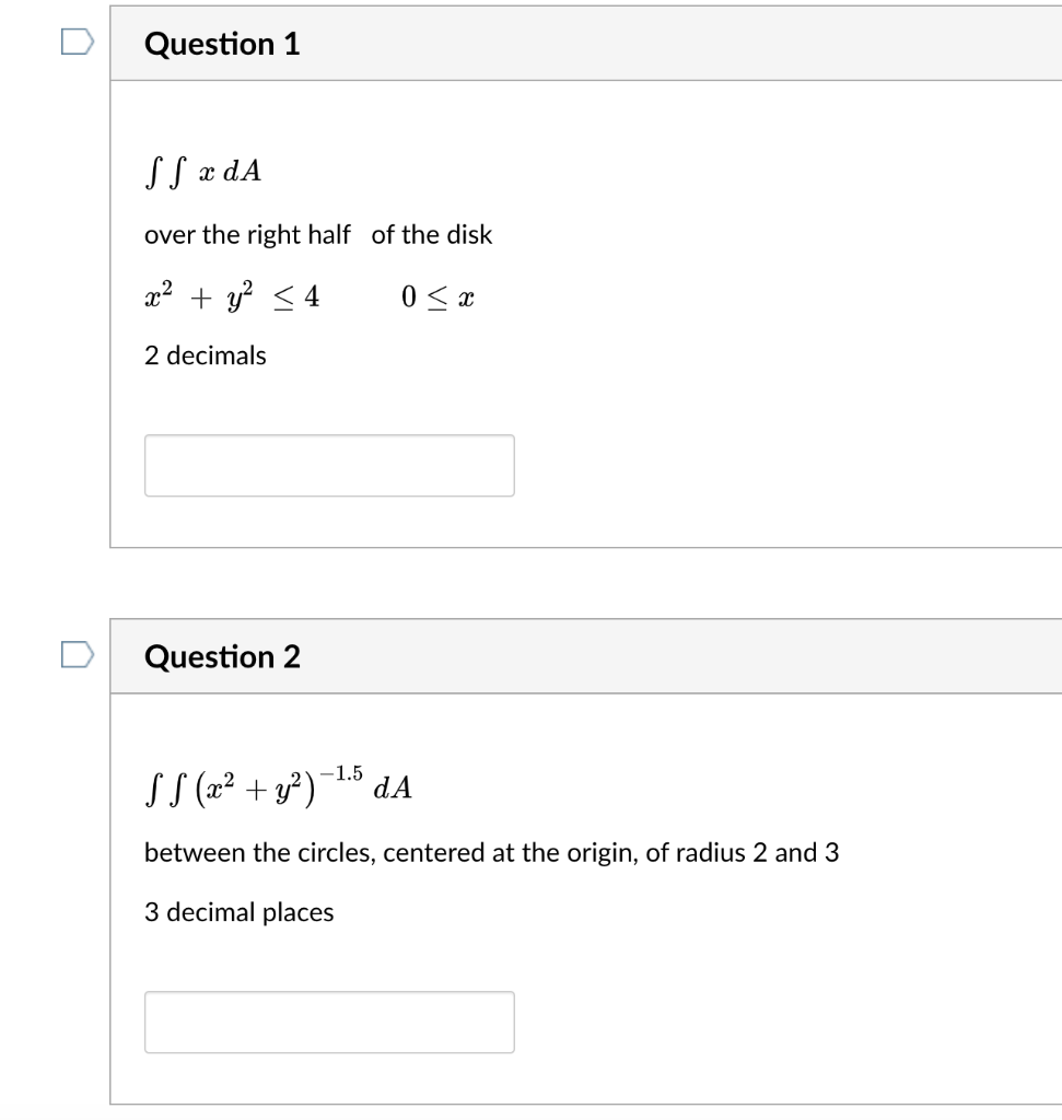 Solved please answer questions 2 and 3 only. I already did | Chegg.com