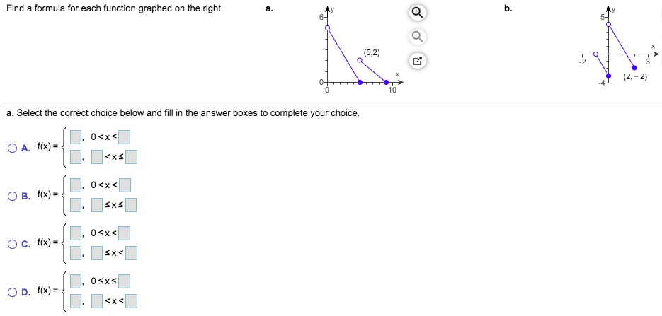 Solved Find A Formula For Each Function Graphed On The | Chegg.com