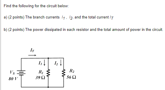 Solved Find the following for the circuit below: a) (2 | Chegg.com