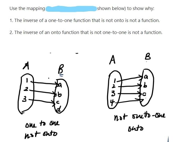 Solved Use the mapping shown below) to show why: 1. The | Chegg.com