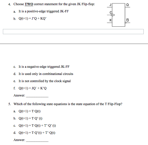 Solved Q 4 Choose Two Correct Statement For The Given Jk Chegg Com
