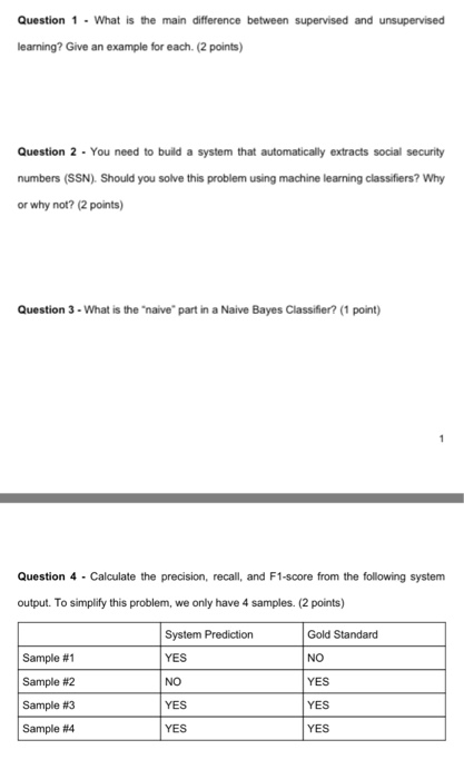 Solved Question 1 -What is the main difference between | Chegg.com