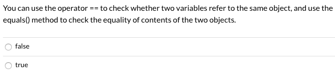Solved You can use the operator == to check whether two | Chegg.com