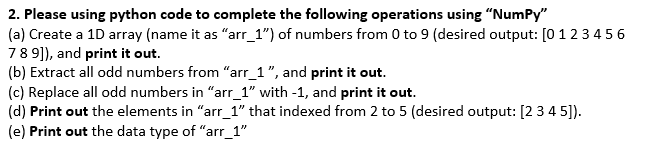 Solved 2. Please using python code to complete the following | Chegg.com