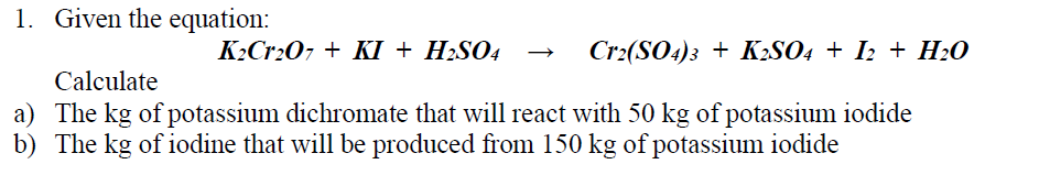 K2Cr2O7, KI và H2SO4: Phản Ứng Hóa Học và Ứng Dụng Thực Tiễn