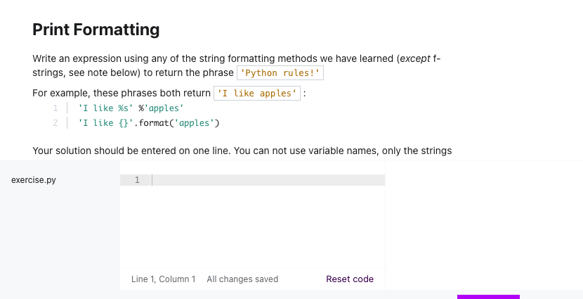 Solved Print Formatting an expression using any of the | Chegg.com