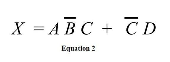 Solved X = A B C + CD Equation 2 | Chegg.com