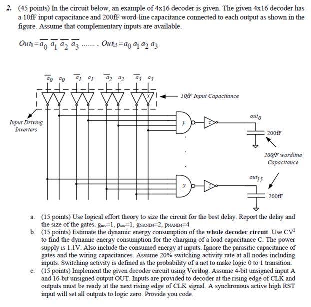 Solved 2. (45 points) In the circuit below, an example of | Chegg.com