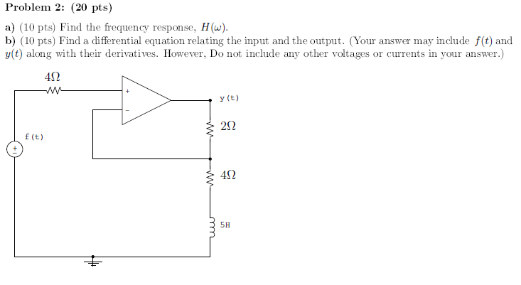 Solved Problem 2: (20 pts) a) (10 pts) Find the frequency | Chegg.com