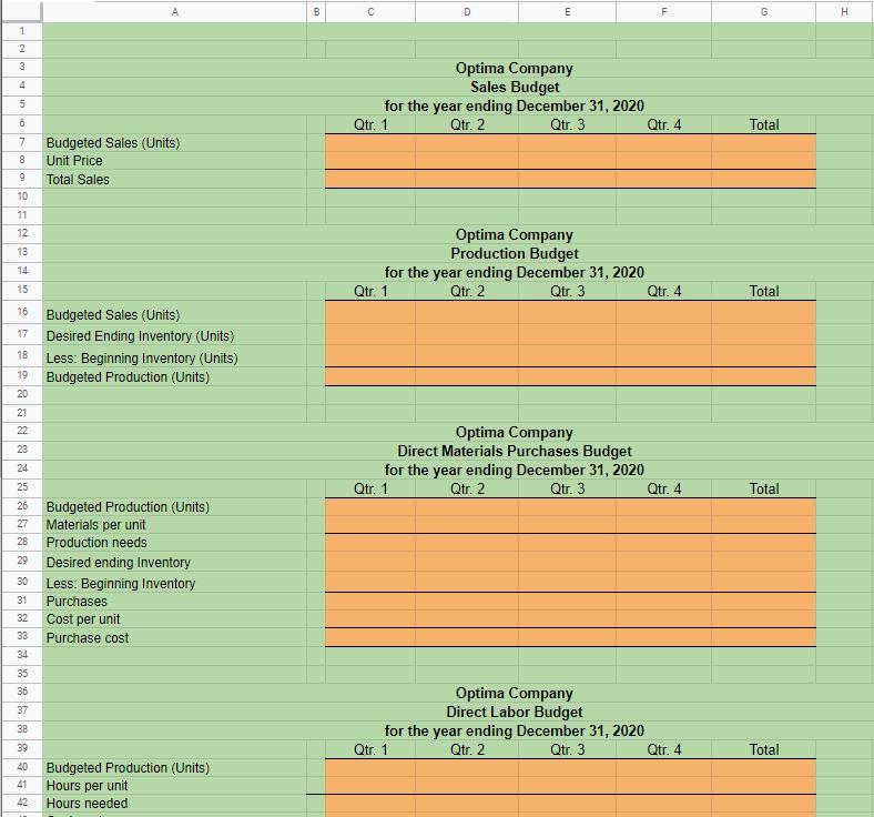 Solved Help me solve this! Please with excel formulas and | Chegg.com