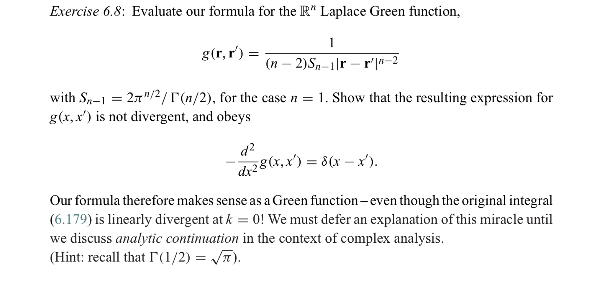 Solved Exercise 6.8: Evaluate our formula for the Rn Laplace | Chegg.com