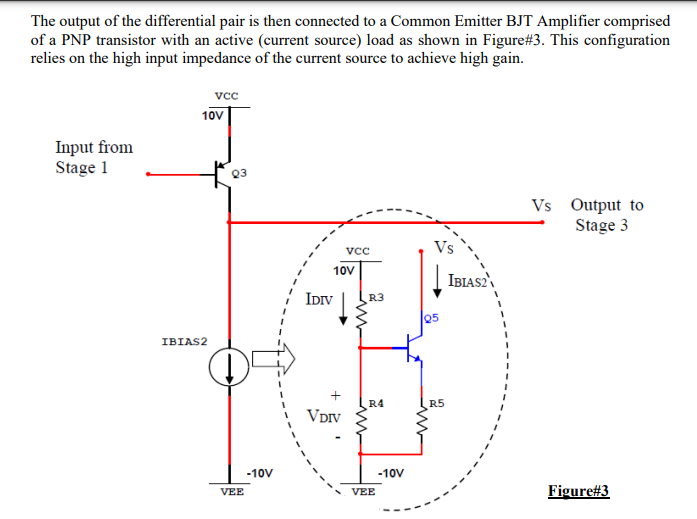 Solved The output of the differential pair is then connected | Chegg.com