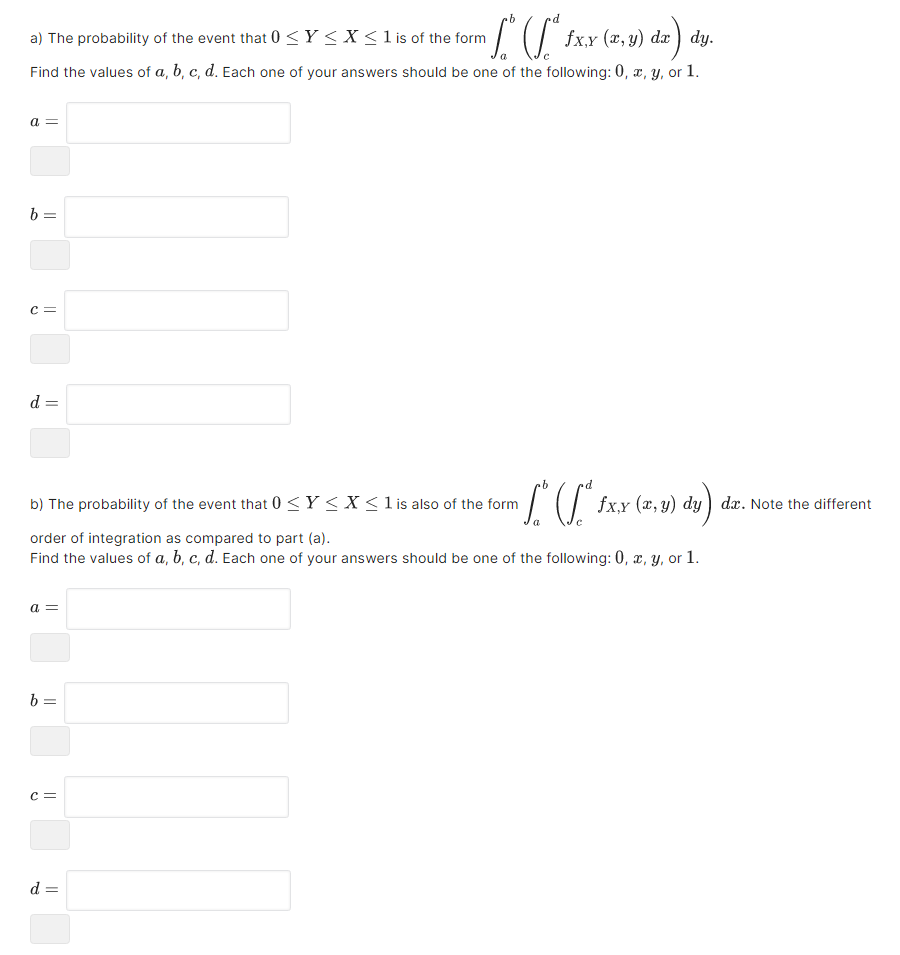 Solved a) The probability of the event that is of the form | Chegg.com