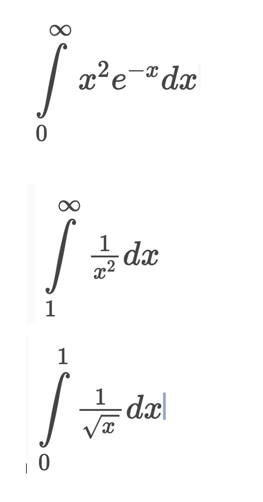 Solved workout the integrals and explain if they converge or | Chegg.com