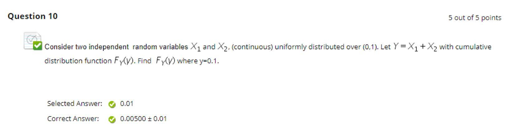 Solved Question 10 5 out of 5 points Consider two | Chegg.com