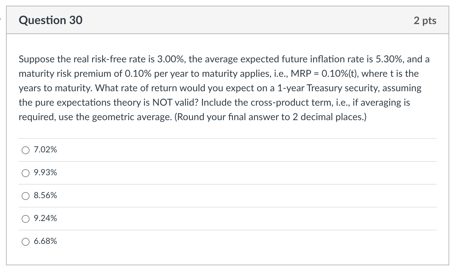 Solved Suppose The Real Risk-free Rate Is 3.00%, The Average | Chegg.com