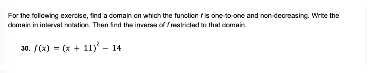 Solved For the following exercise, find a domain on which | Chegg.com