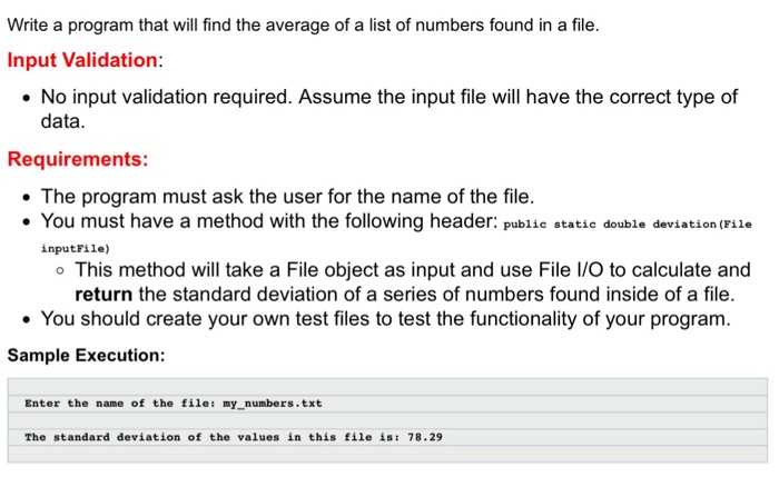 Solved Write a program that will find the average of a list | Chegg.com